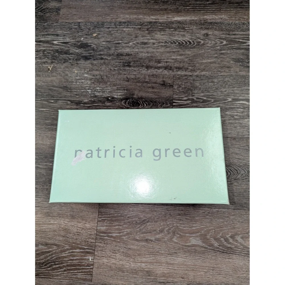 Patricia Green Palm Beach Gold Metallic Scalloped Block Heel Sandals Mules 8 - Picture 10 of 11